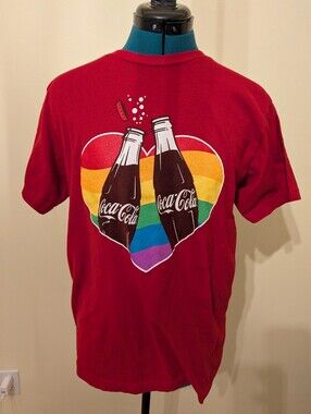 Coca Cola Red Graphic Pride Heart Tee - Men